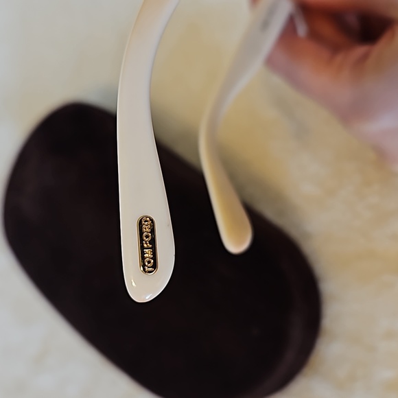 TOM FORD Authentic Ivory Sebastian Sunglasses with Case VGUC - Picture 7 of 12